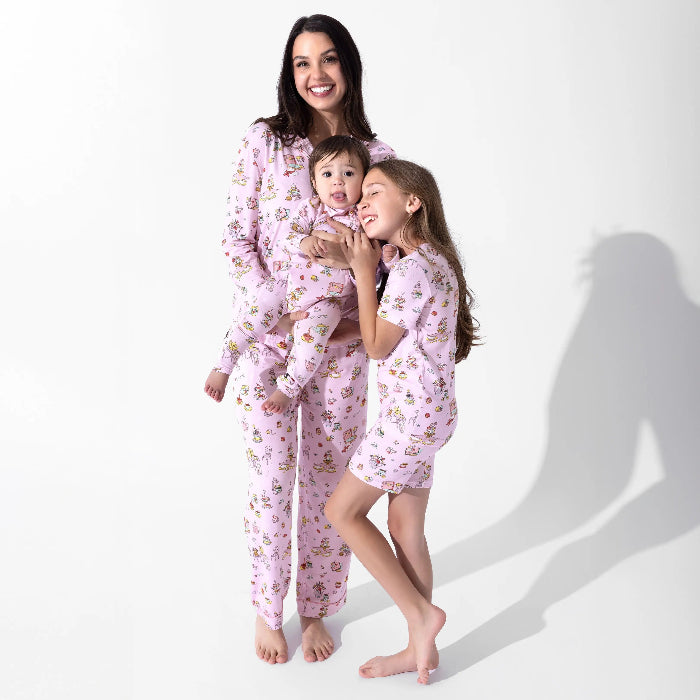 Bellabu Bear Bamboo Women's Pajama Set Tea Party