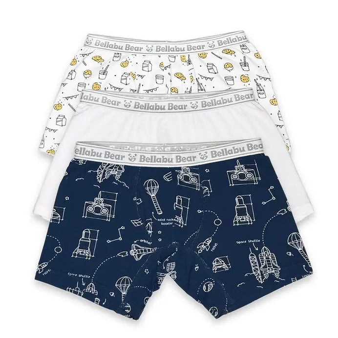 Bellabu Bear Boy's Boxer Brief Underwear 3-Pack