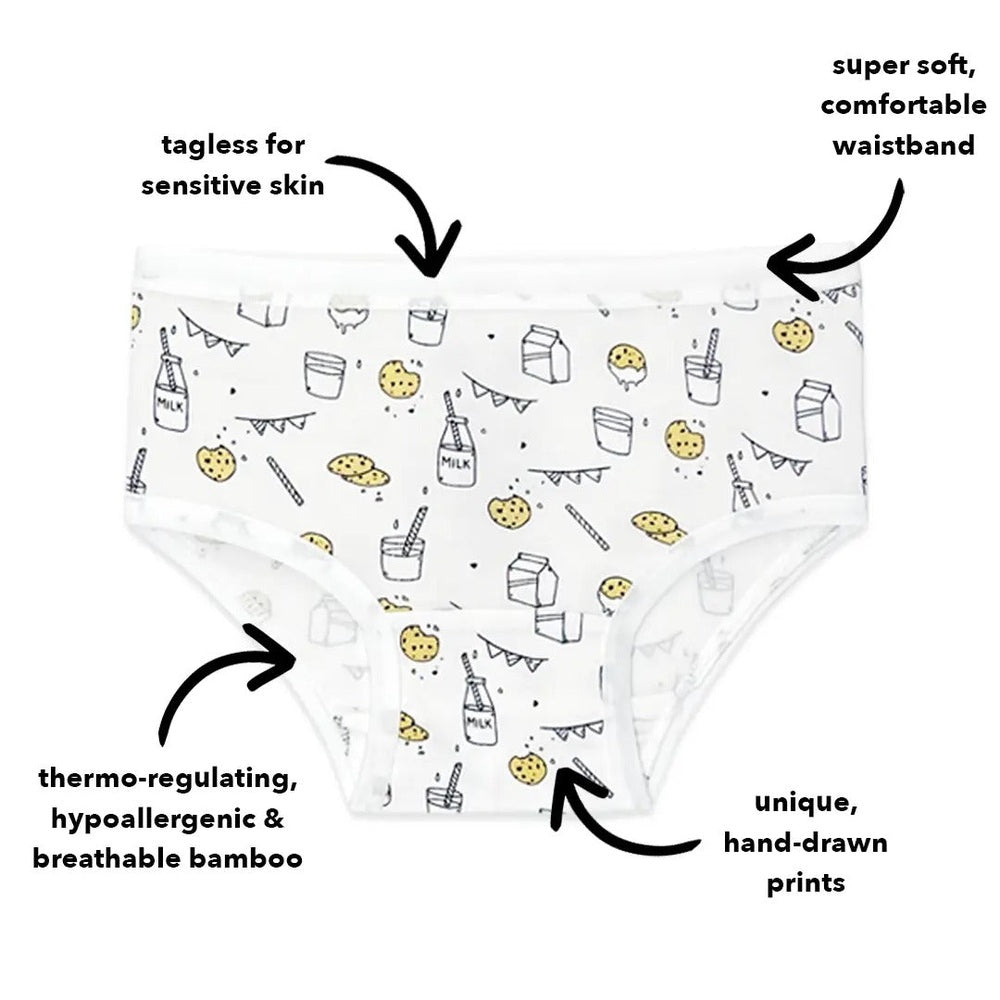 Bellabu Bear Girl's Bamboo Underwear 7-Pack