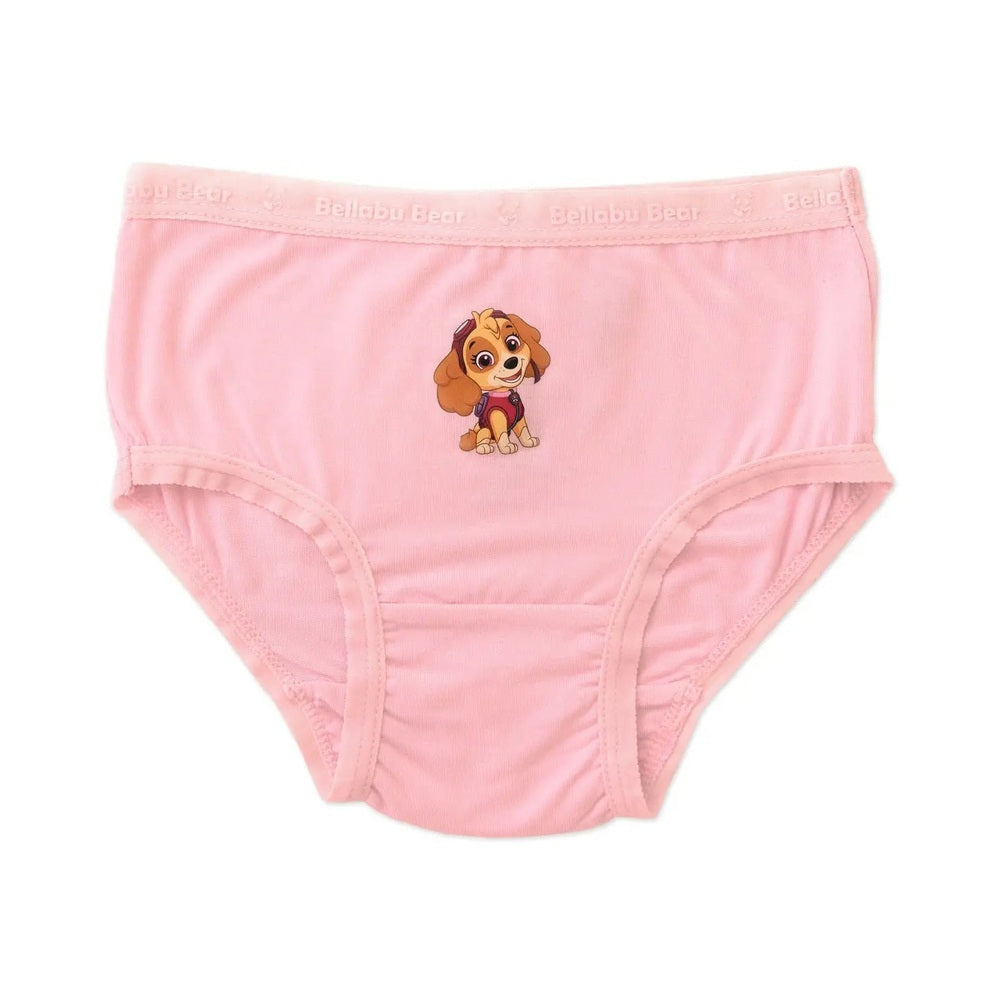 Bellabu Bear Girl's Bamboo Underwear 7-Pack Paw Patrol: pink underwear with centered Paw Patrol graphic and branded waistband.