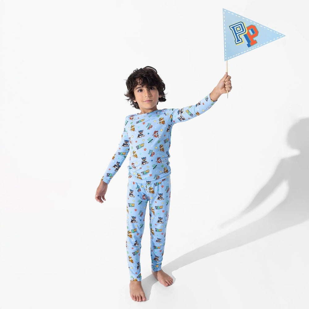 Bellabu Bear Varsity Blue Bamboo Kids Pajamas Paw Patrol