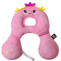 Benbat Travel Friends Fairy headrest, pink plush neck pillow with crown for babies 0–12M