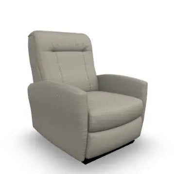 Best Home Furnishings Costilla power recliner in beige upholstery, shown with tall back and cushioned arms.