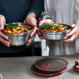 Black+Blum Microwavable Steel Food Bowl Large