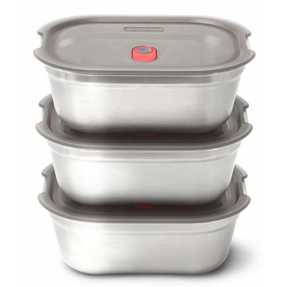 Black+Blum Microwavable Steel Food Box Set Medium X3 front view