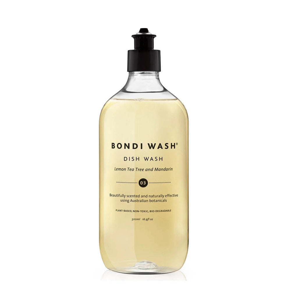 Bondi Wash dish wash bottle, lemon tea tree and mandarin scent, 500 ml