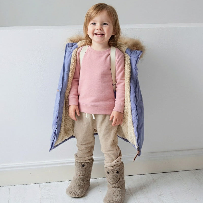 Boxbo Wistiti Fleece Lined Waterproof & Snowproof Fur Jacket Mauve Lavender