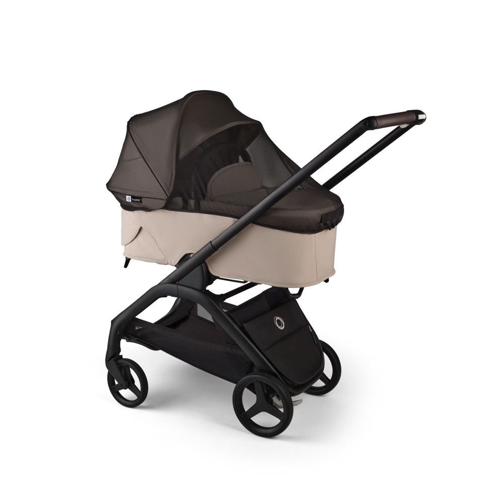 Bugaboo Butterfly/Dragonfly Mosquito Net for stroller; beige bassinet, black frame