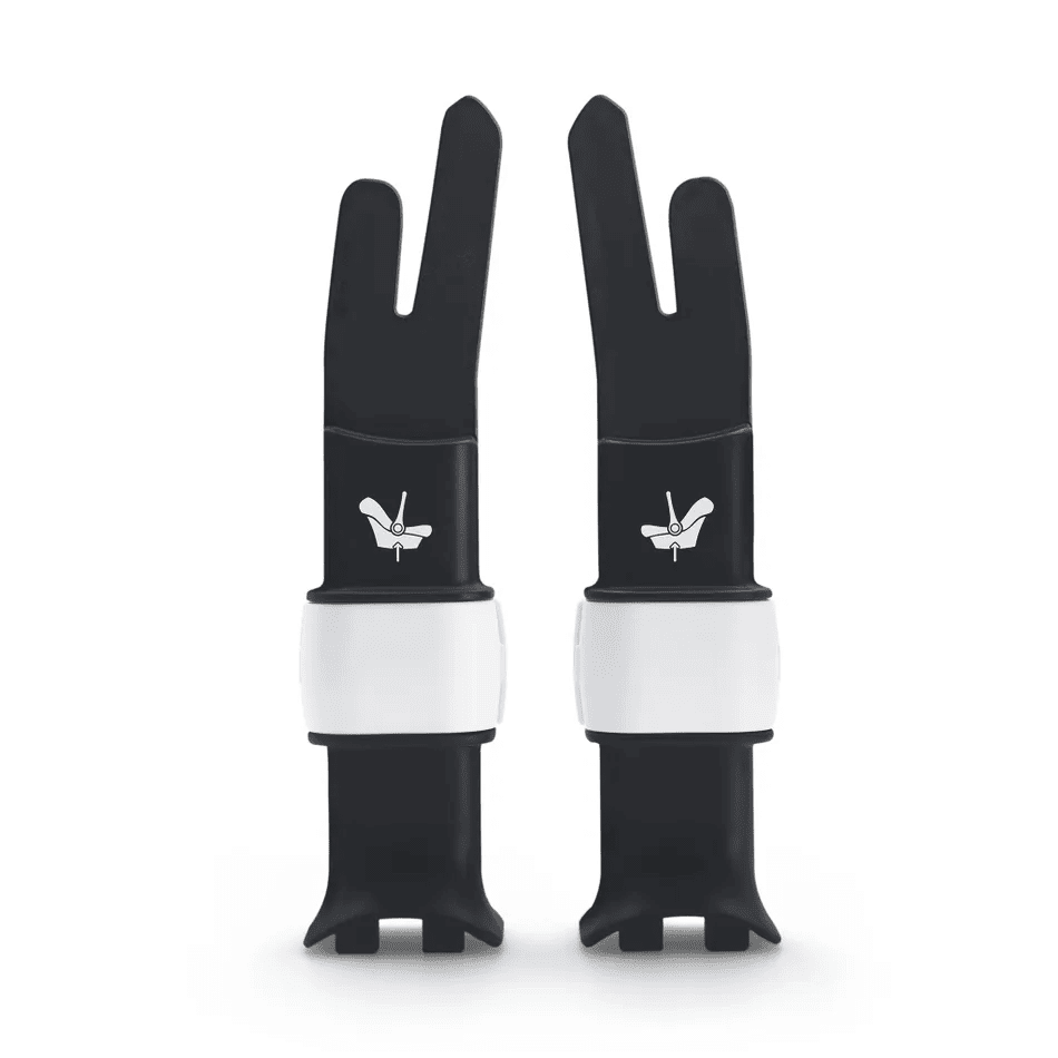 Bugaboo Cameleon3 Peg Perego car seat adapters, set of 2, black with white locking collar