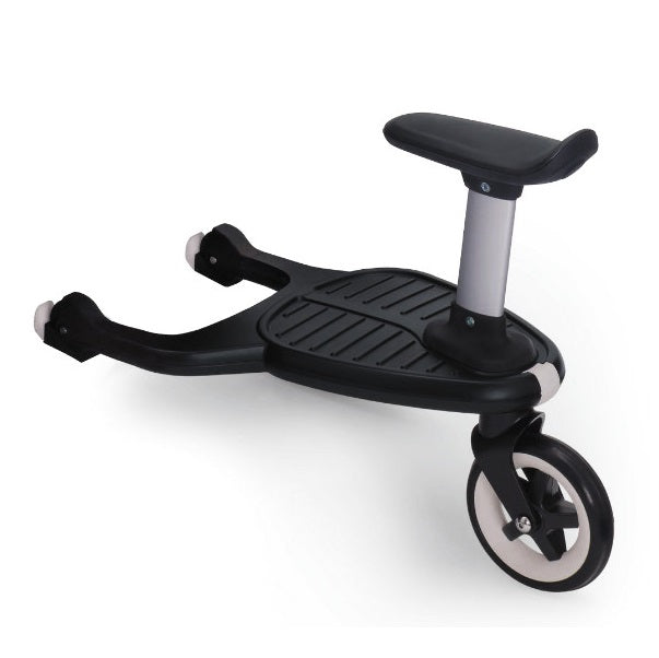Bugaboo Comfort Wheeled Board+ black platform stroller attachment with adjustable seat post