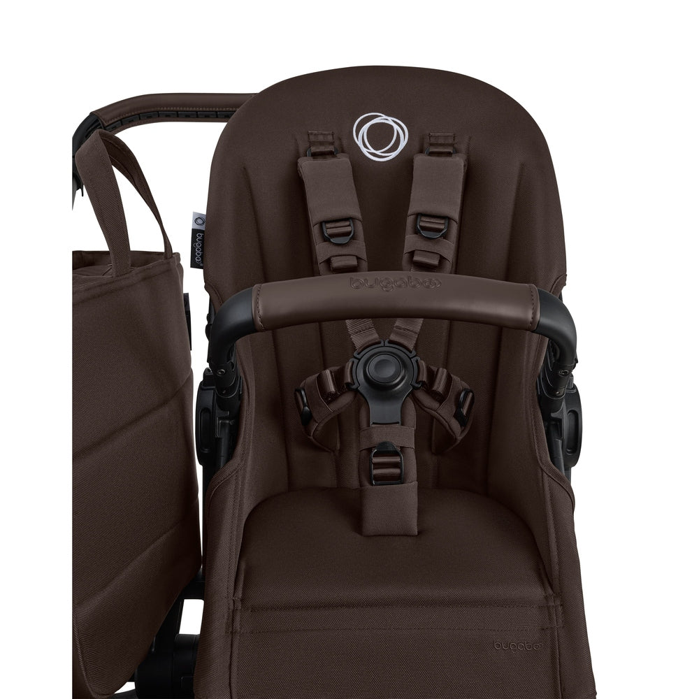 Bugaboo Donkey 6 Mono Stroller in Brown fabric, front view