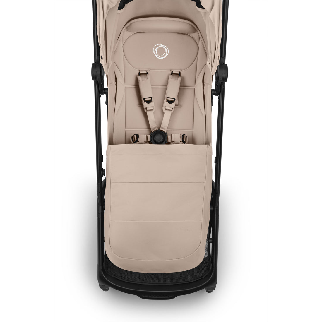 Bugaboo Butterfly 2 Plus Lightweight Travel Stroller in Desert Taupe newborn foot cover detail