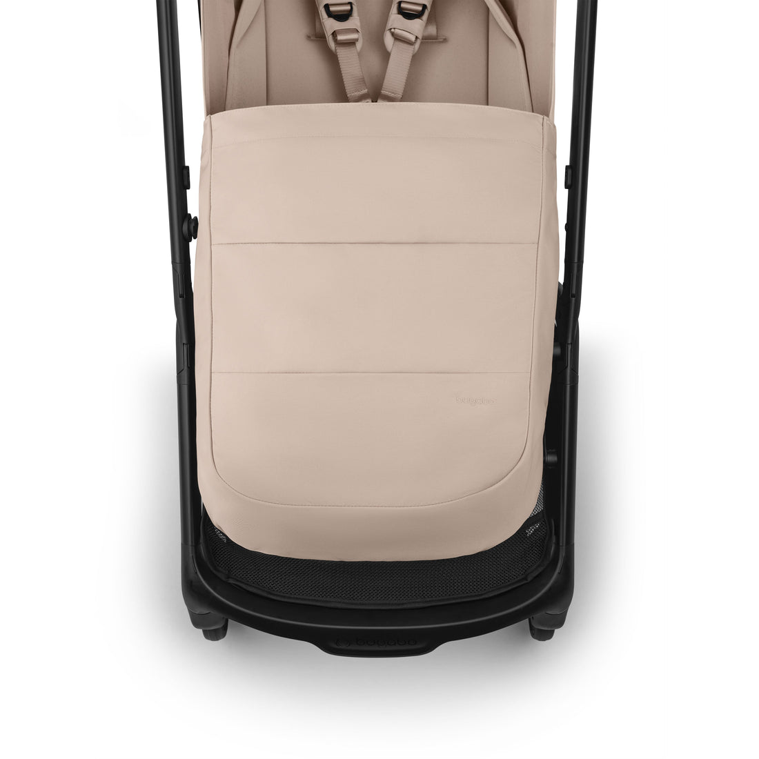 Bugaboo Butterfly 2 Plus Lightweight Travel Stroller in Desert Taupe basket storage view