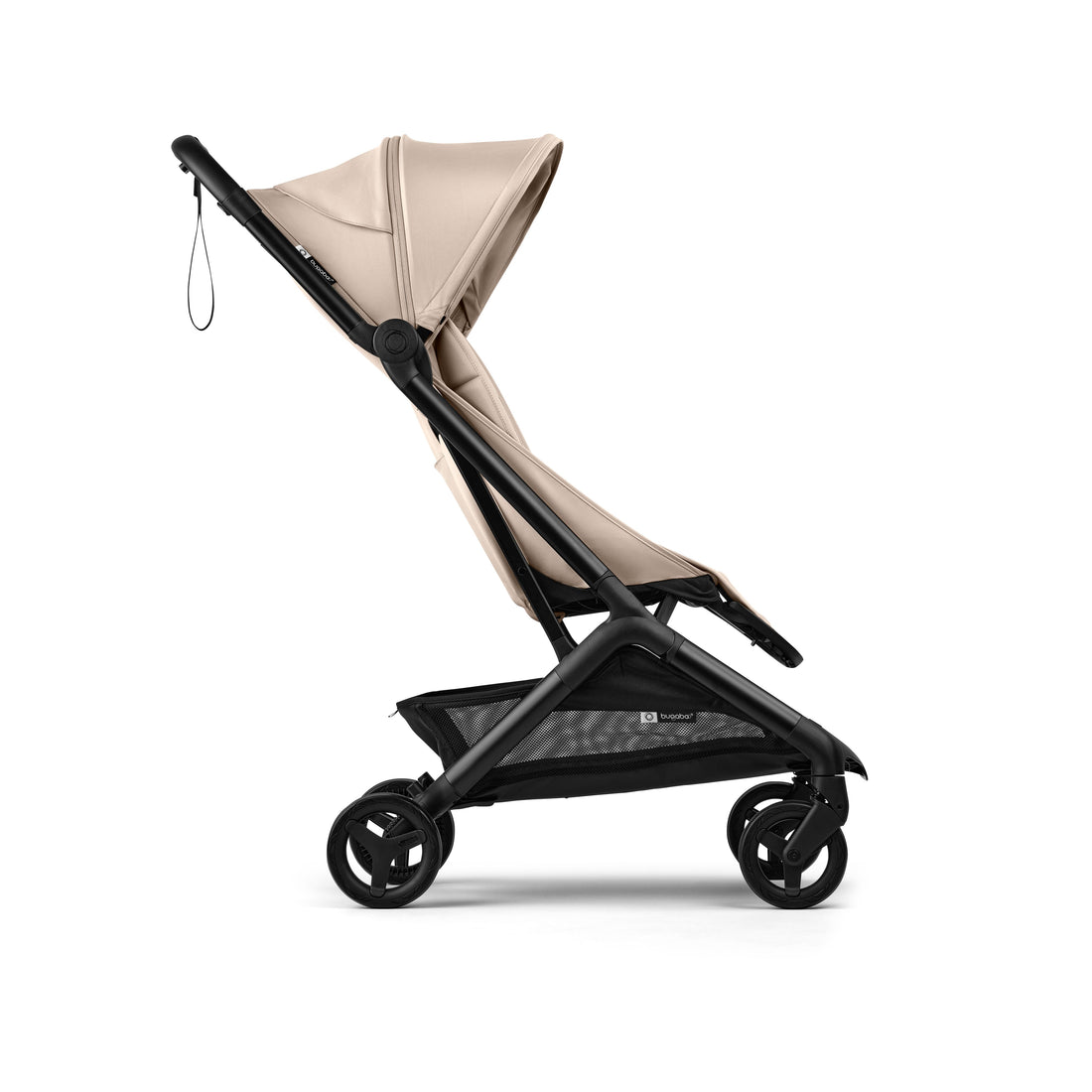 Bugaboo Butterfly 2 Plus Lightweight Travel Stroller in Desert Taupe rear storage pocket view