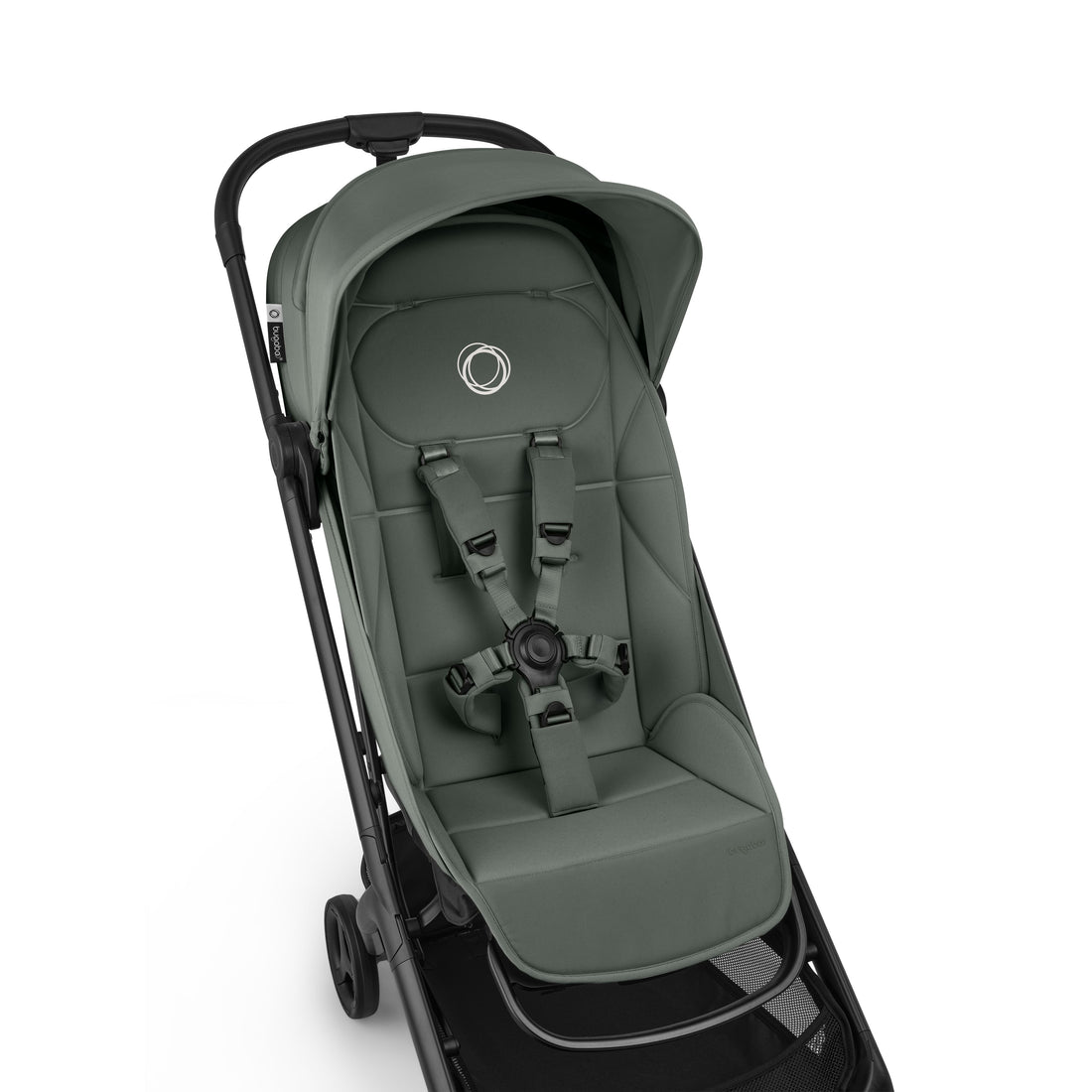 Bugaboo Butterfly 2 Plus Lightweight Travel Stroller in Forest Green side view