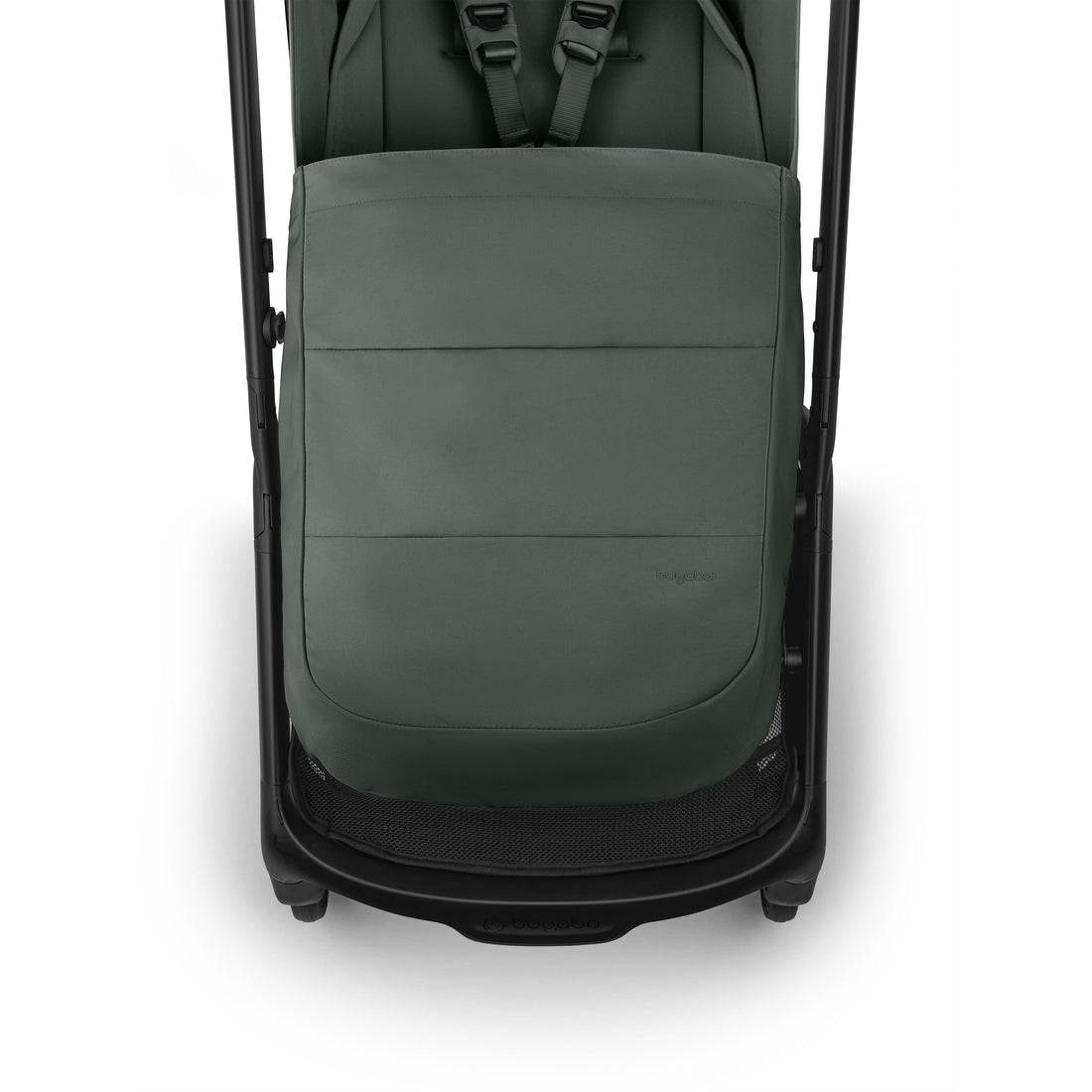 Bugaboo Butterfly 2 Plus Lightweight Travel Stroller in Forest Green newborn foot cover detail