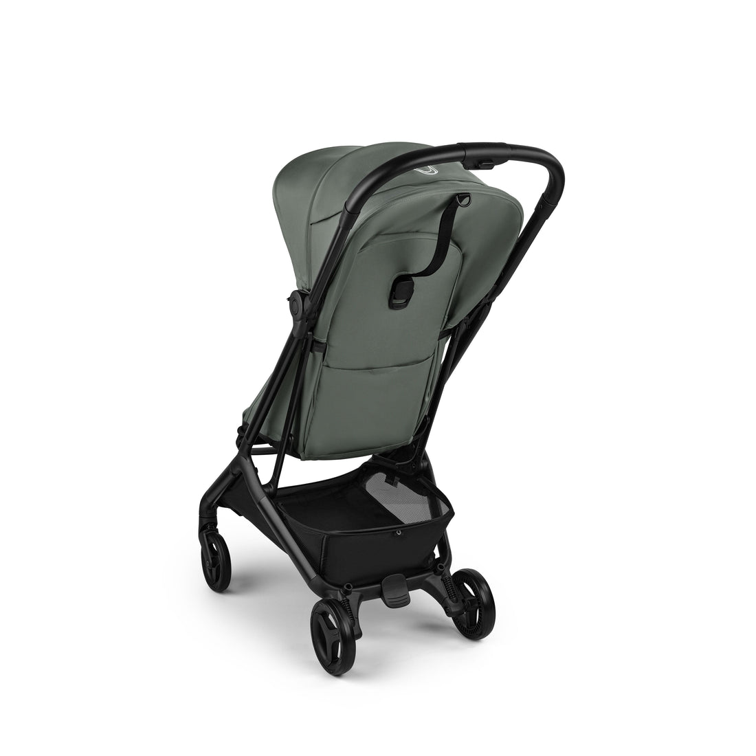 Bugaboo Butterfly 2 Plus Lightweight Travel Stroller in Forest Green folded travel view