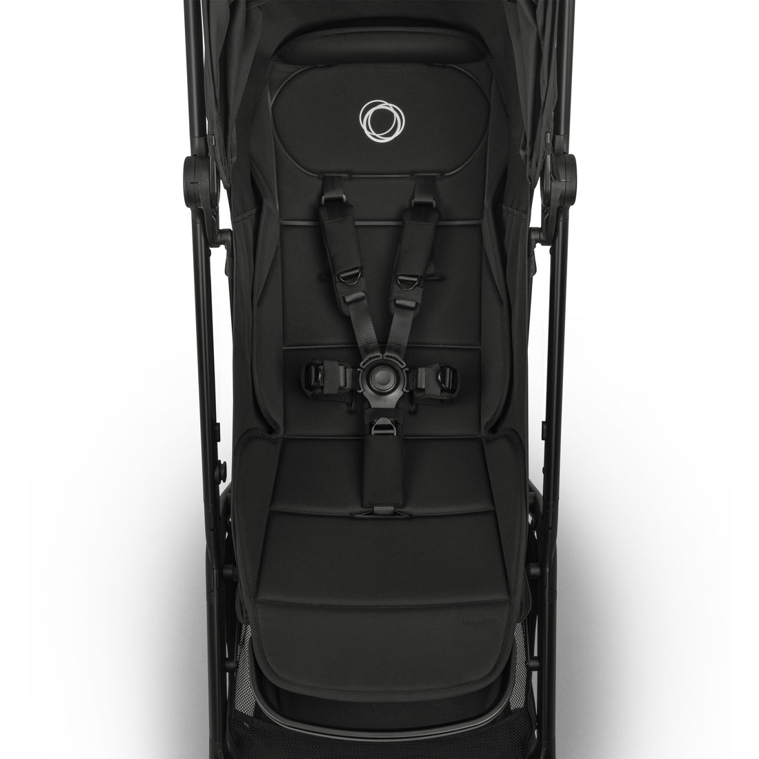 Bugaboo Butterfly 2 Plus Lightweight Travel Stroller in Heritage Black reclined seat view