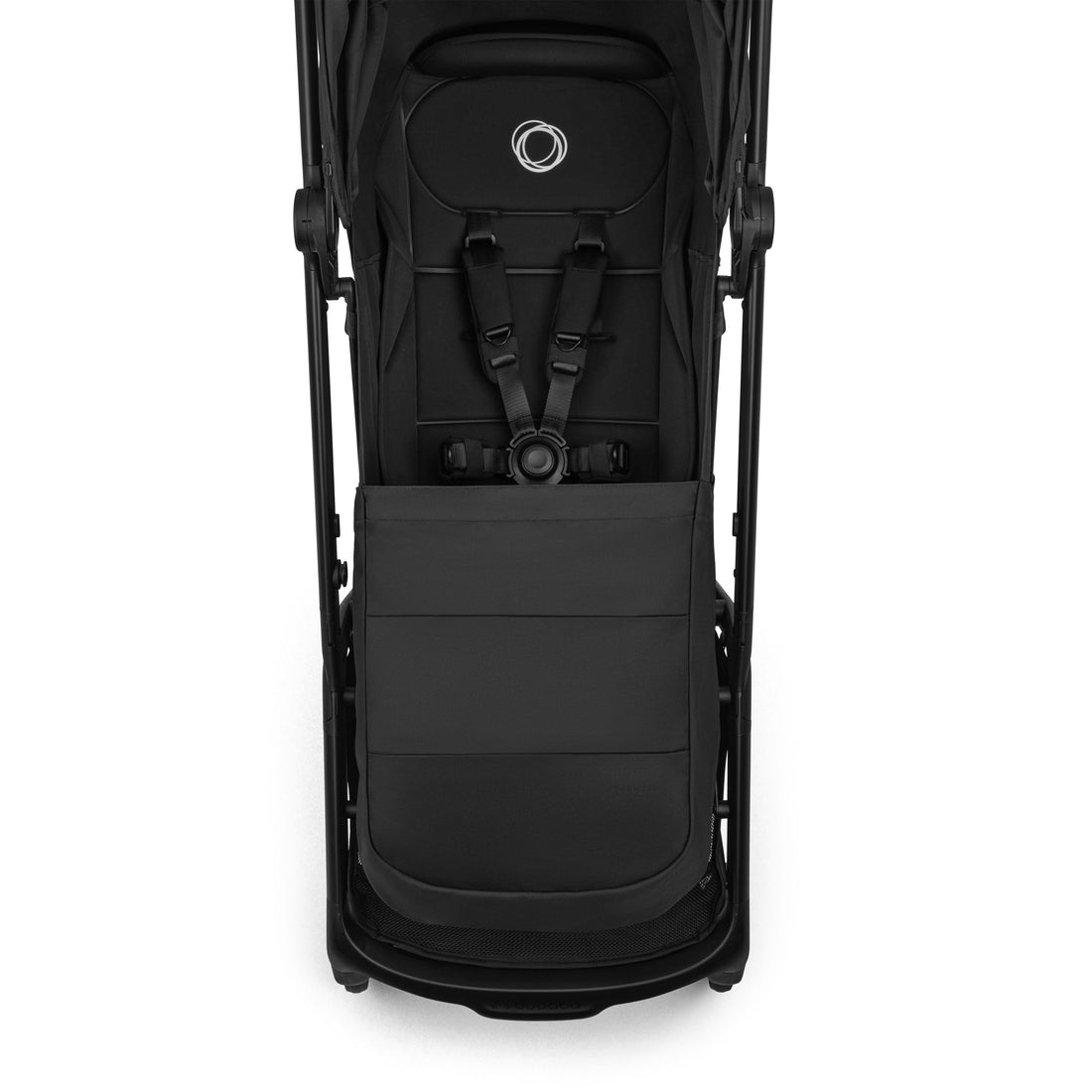 Bugaboo Butterfly 2 Plus Lightweight Travel Stroller in Heritage Black basket storage view