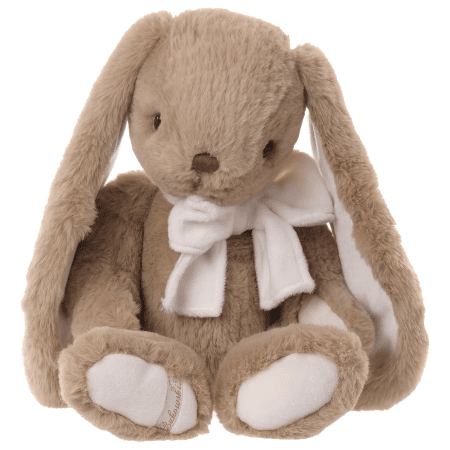 Bukowski Bears Bunny Patrick stuffed animal, light brown plush bunny wearing a white scarf, seated.