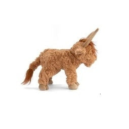 Bukowski Bears Henderson stuffed unicorn plush in brown fur with horn, standing on all fours.