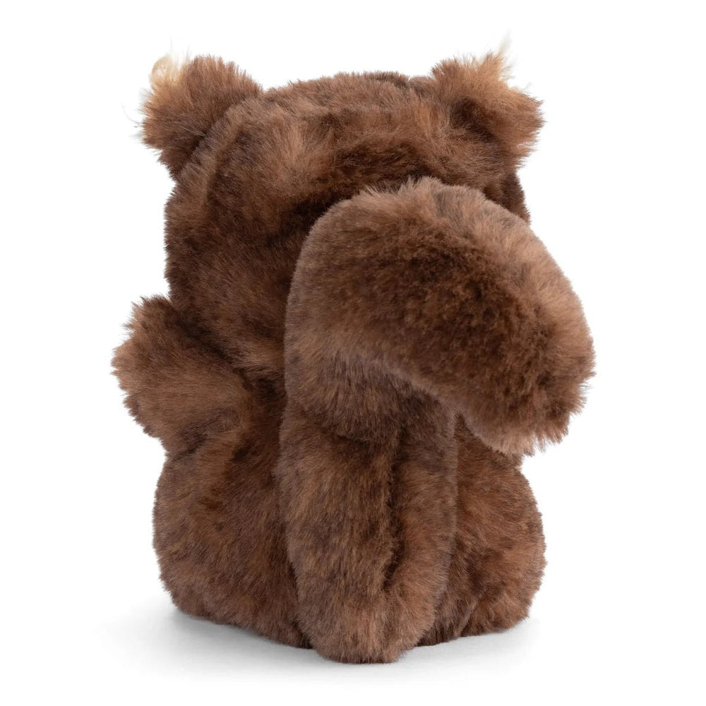 Bukowski Bears Ziggy Squirrel stuffed animal, brown fluffy plush with an oversized tail, standing upright.