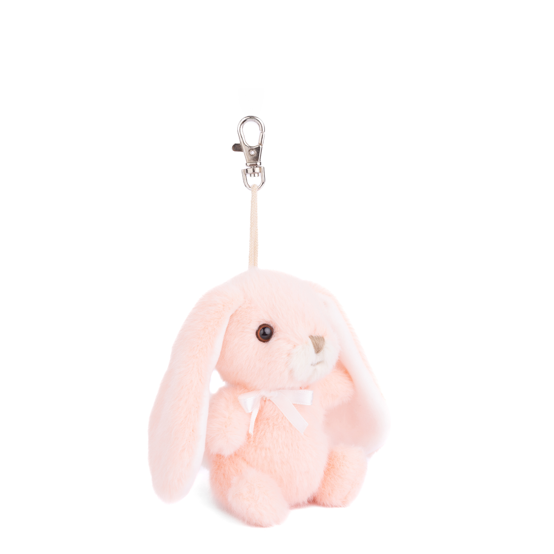 Bukowski Bears Bouncy Bunny Bag Charm Assortment Bouncy Bunny Bag Charm - Peach three-quarter view