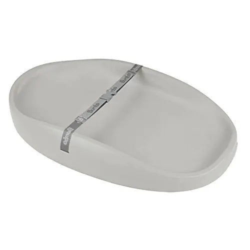 BUMBO Changing Pad white oval diaper mat shown with a centered safety strap securing it.
