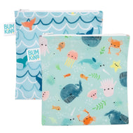 Bumkins Large Snack Bag 2pk Ocean Life