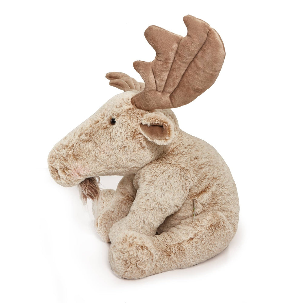 Bunnies By The Bay Big Bruce the Moose plush, 20-inch beige stuffed animal toy