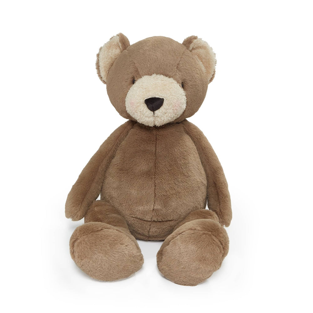 Bunnies By The Bay Cubby Bear plush toy, 20-inch brown bear with cream muzzle