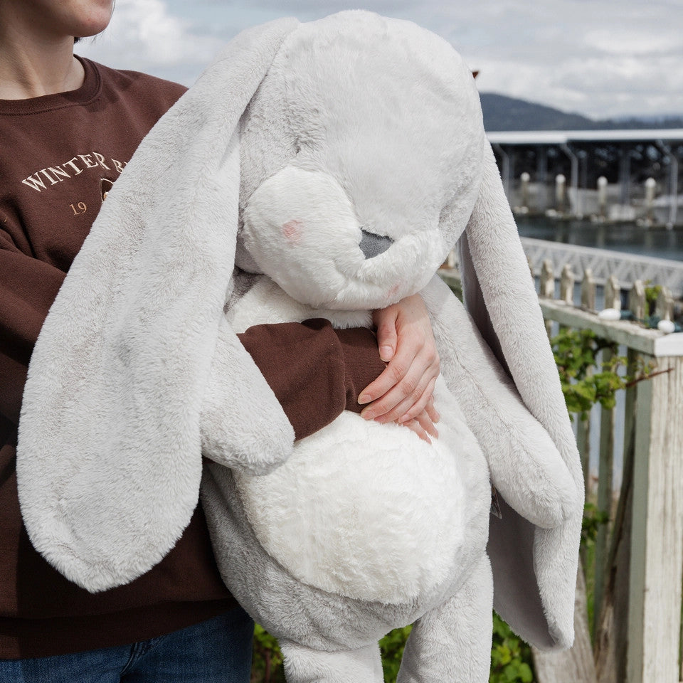 Bunnies By The Bay Grand Nibble Bunny 41-inch gray plush stuffed animal