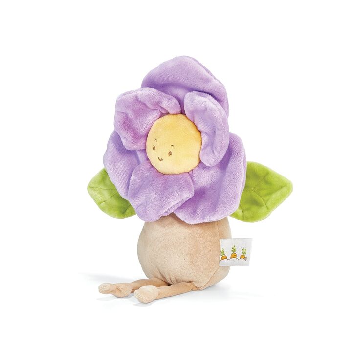 Sweet Sweet Pea plush flower by Bunnies By The Bay, 8-inch, purple petals with yellow center