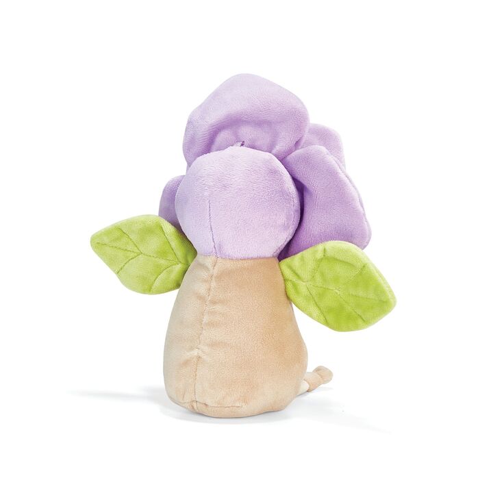 Bunnies By The Bay 8-inch Sweet Sweet Pea plush toy with peach pod, lavender flowers and green leaves