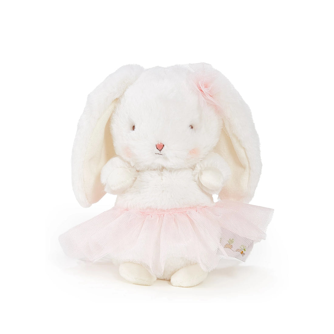 Bunnies By The Bay Cricket Island Blossom Bunny, front view with pink tutu and ear accent