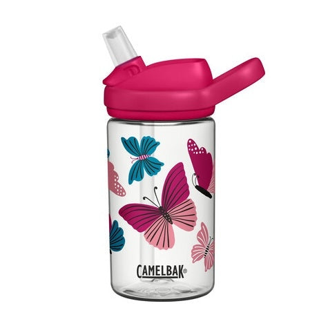 CamelBak Eddy Kids Bottle 400 ml butterflies colorblock, pink lid, clear body