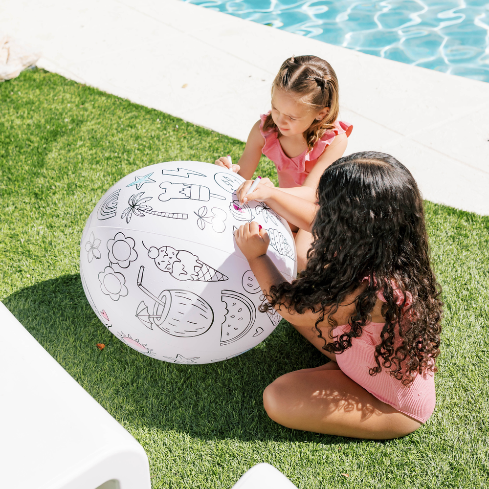 Cherrypick Design Your Own Beach Ball Kit child colouring large ball