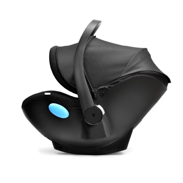 Clek Liingo Railroad infant car seat, black with canopy and carry handle