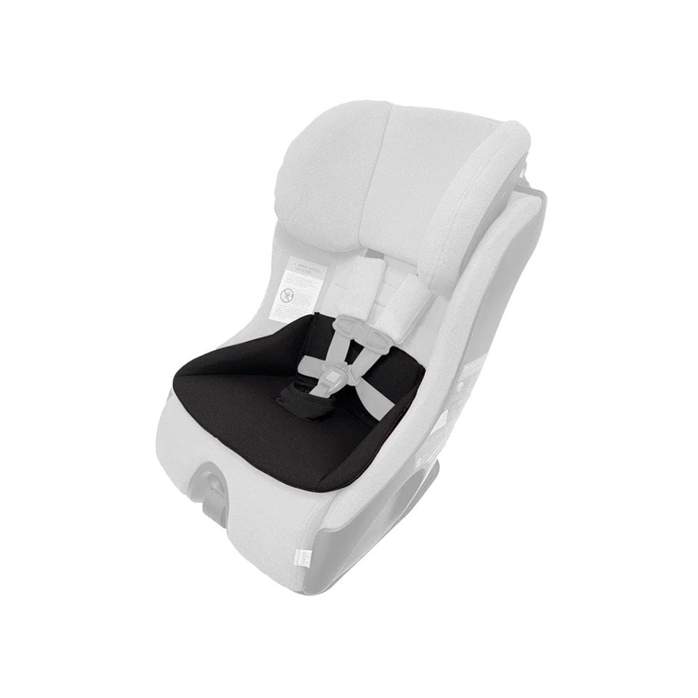 Clek P-Thingy Railroad infant car seat accessory in light gray with padded headrest and harness.