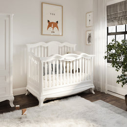 Romina Cleopatra Solid Wood Convertible Crib - Open Back