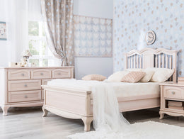 Romina Cleopatra Solid Wood Full Bed