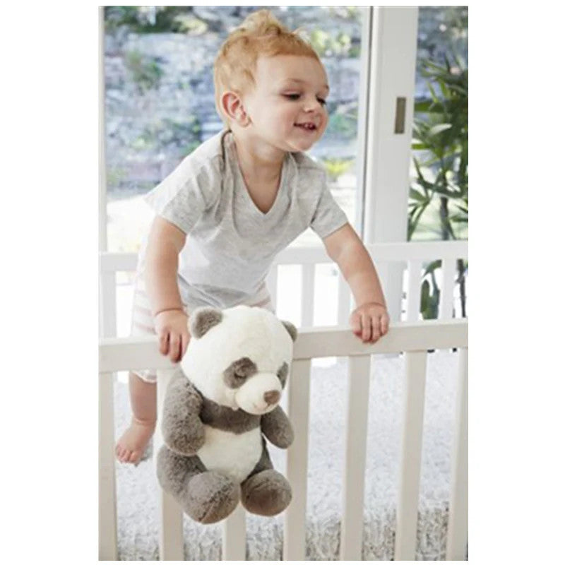 Cloud B Peaceful Panda plush stuffed toy; soft gray and white with cuddly design.