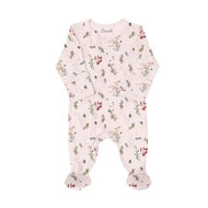 Coccoli Infant Cotton TENCEL™  Modal Zipper Footie Winter Berries On Cream