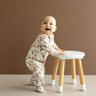 Coccoli Infant Floral Cotton TENCEL™ Modal Zip Footie