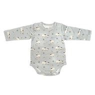 Coccoli Infant Long Sleeve Cotton TENCEL™  Modal Romper Sleep On Mercury