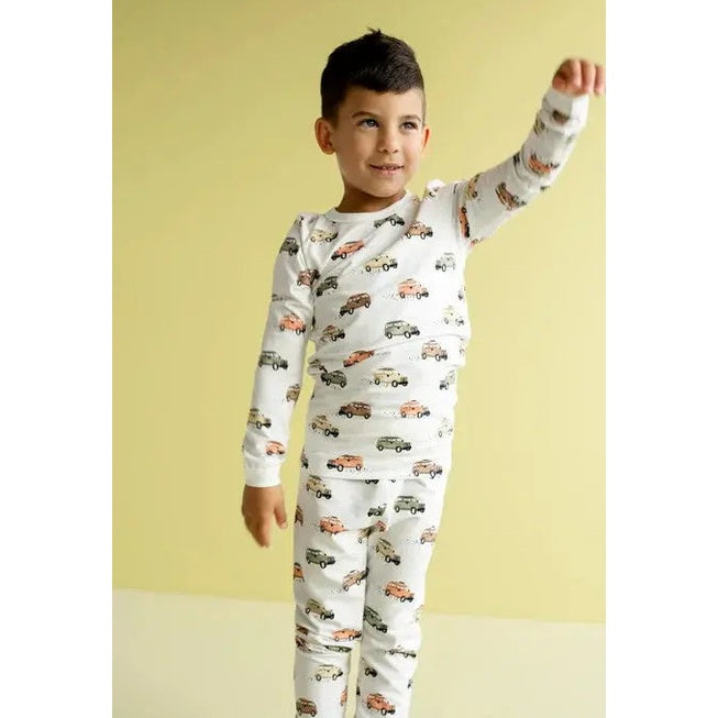 Coccoli Kid Jeeps Cotton TENCEL™ Modal Long Sleeve Pajamas