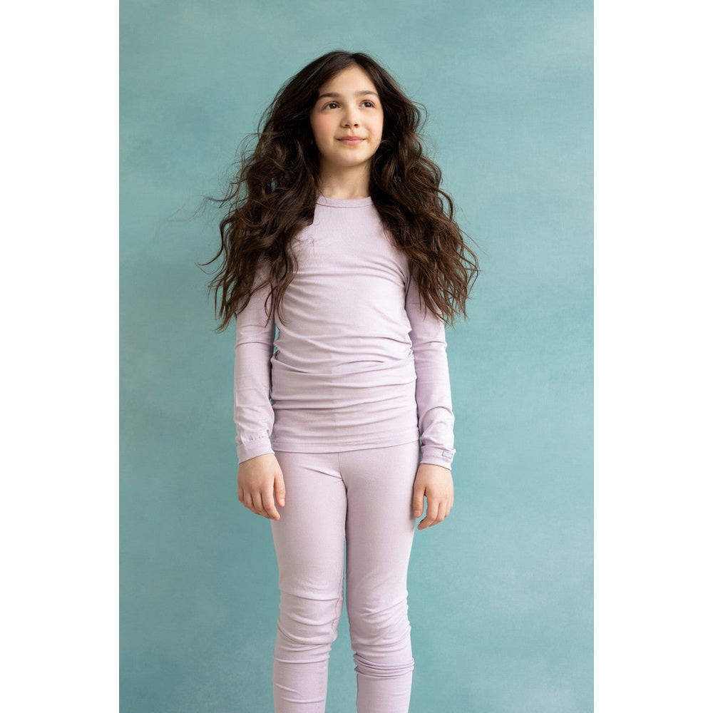 Coccoli Kid Long Sleeve Cotton TENCEL™ Modal Pyjamas Lavender Fog Jersey