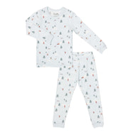 Coccoli Kid Long Sleeved Cotton TENCEL™ Modal Pyjama Winter On Light Blue