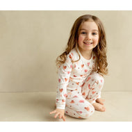 Coccoli Kid Long Sleeved Cotton TENCEL™ Modal Pyjama Hearts On Cream