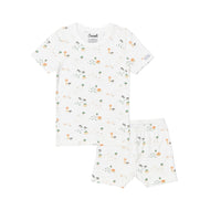 Coccoli Kid Short Sleeve Cotton TENCEL™ Modal Pyjama Farm Animals On Cream